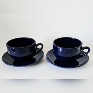 Navy Blue Latte Coffee Cups